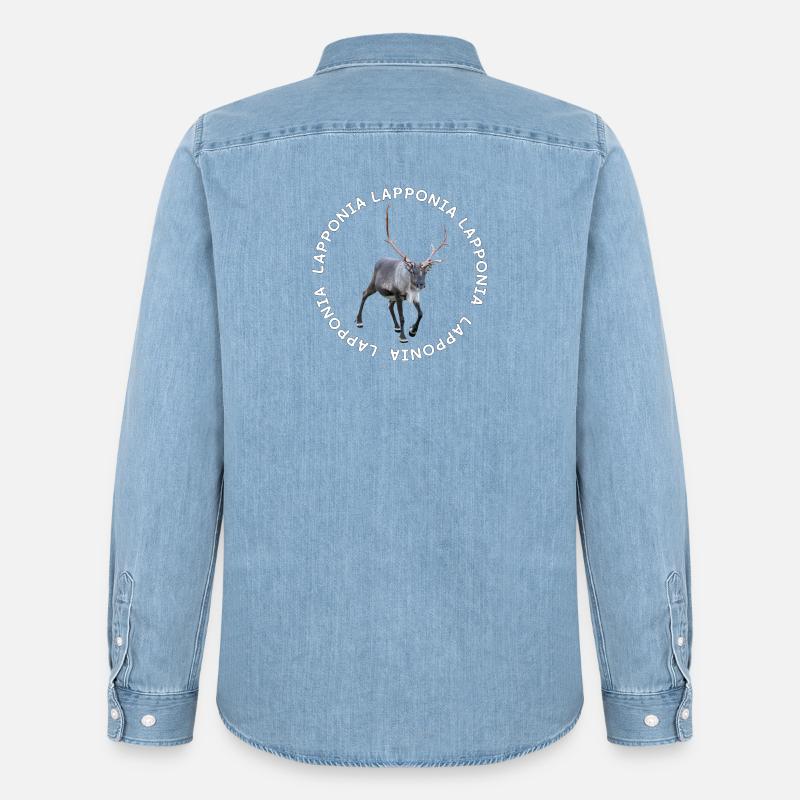 LAPPONIA - Camicia in denim uomo bio di Stanley/Stella - azzurro chiaro slavato