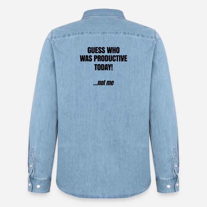 Egal Statement Witzig Ist Mir Wurscht - Männer Jeanshemd Organic von Stanley/Stella - verwaschenes Hellblau