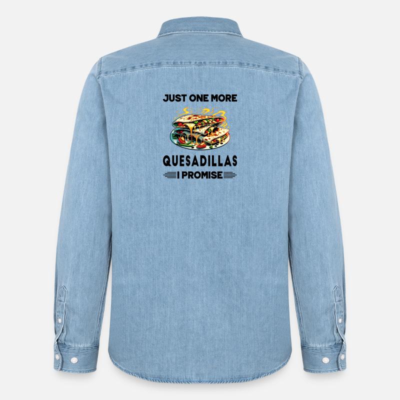 Nur noch eine Quesadillas, versprochen - Männer Jeanshemd Organic von Stanley/Stella - verwaschenes Hellblau
