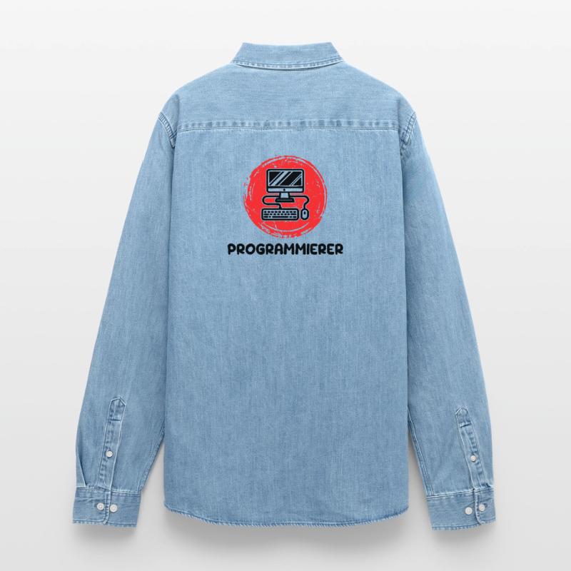 Developer Programmierer Coden Computer Informatik Männer Jeanshemd Organic von Stanley/Stella