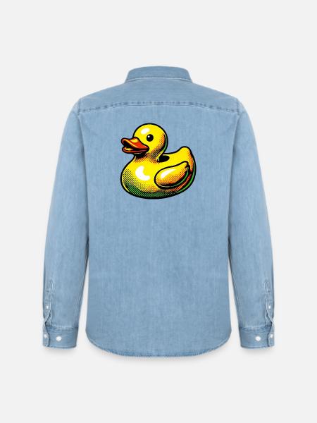 Duckling Duck Duck Duck - Men’s Organic Denim Shirt by Stanley/Stella - light wash
