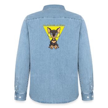 Ja, ich bin verwöhnt. Na und? - Männer Jeanshemd Organic von Stanley/Stella - verwaschenes Hellblau - Hinten - AI Model Male 185 light (185cm)