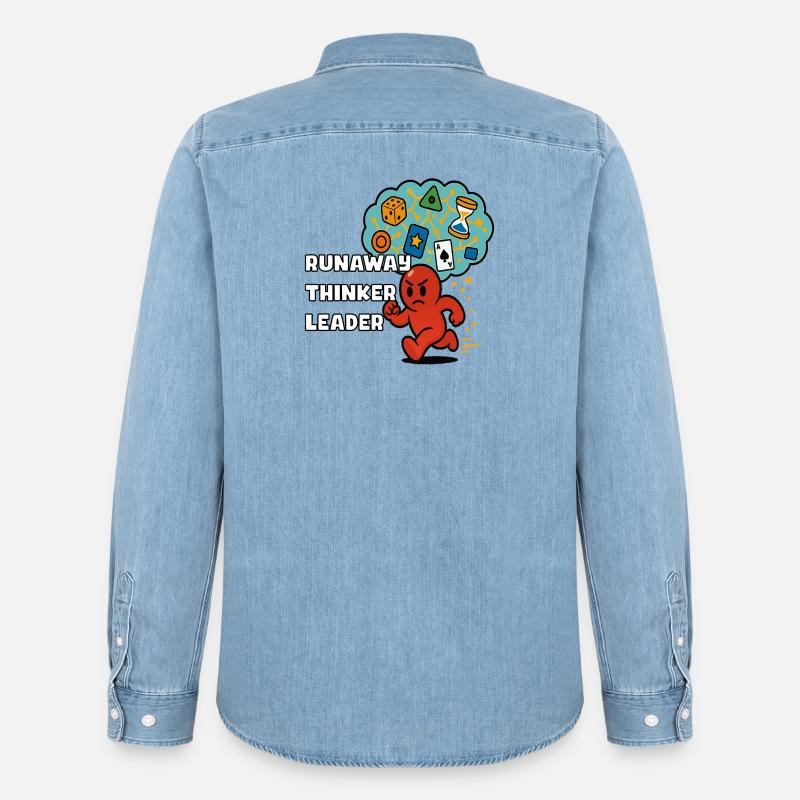 Runaway Thinker Leader - Camicia in denim uomo bio di Stanley/Stella - azzurro chiaro slavato