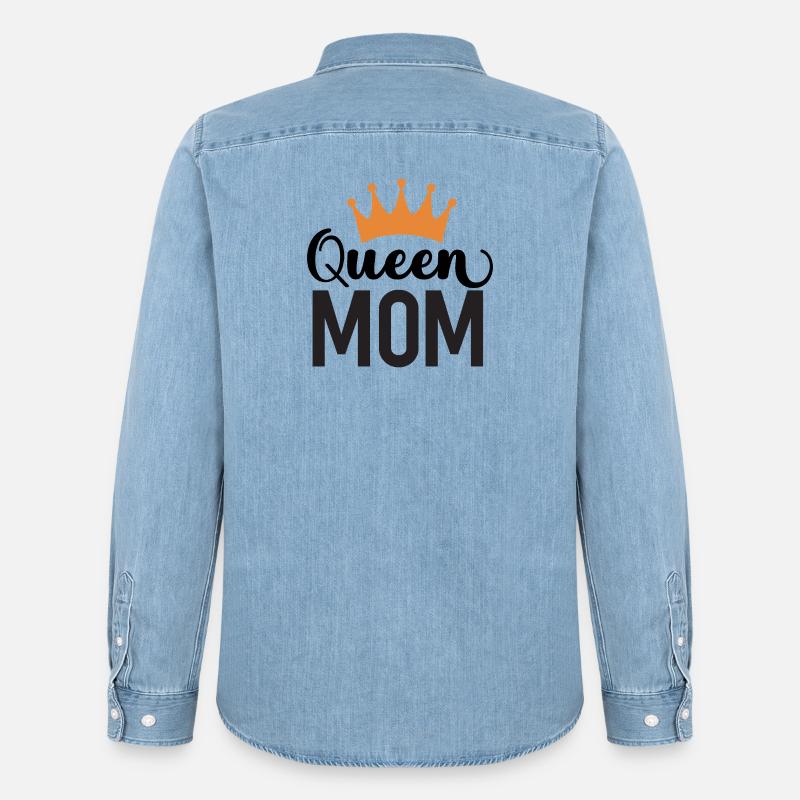 Die Mutter der Königin - Männer Jeanshemd Organic von Stanley/Stella - verwaschenes Hellblau