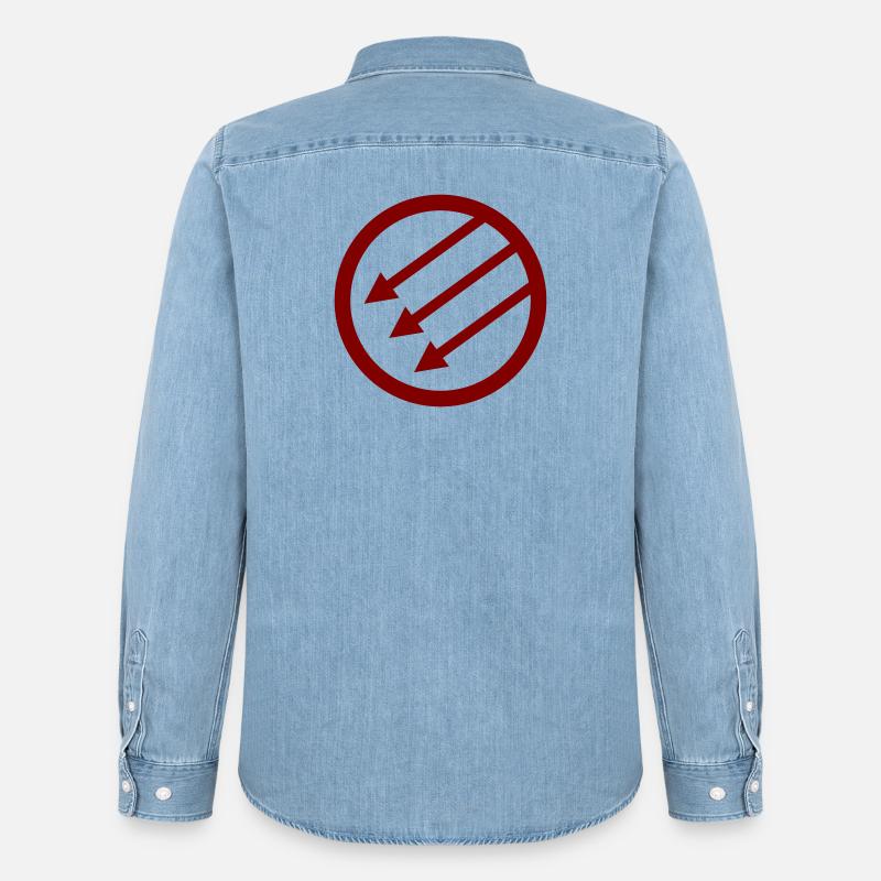 Iron Front / Eiserne Front / Järnfronten - Männer Jeanshemd Organic von Stanley/Stella - verwaschenes Hellblau