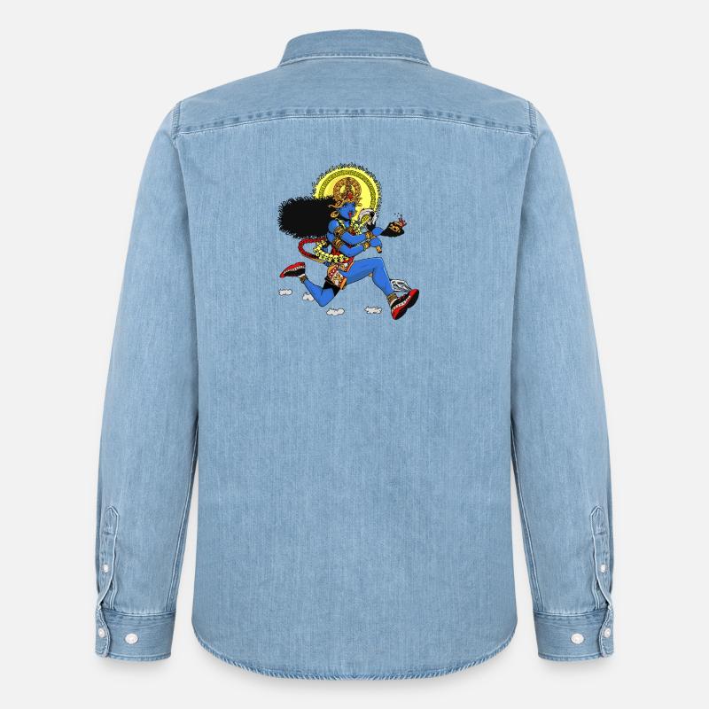 Kali runner - Camicia in denim uomo bio di Stanley/Stella - azzurro chiaro slavato