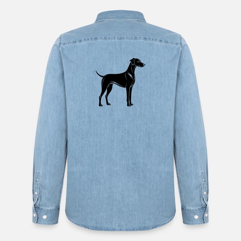 Plot Hound - Männer Jeanshemd Organic von Stanley/Stella - verwaschenes Hellblau