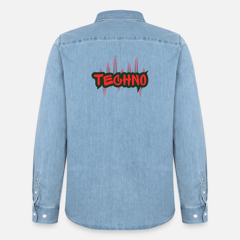 Techno - Männer Jeanshemd Organic von Stanley/Stella - verwaschenes Hellblau