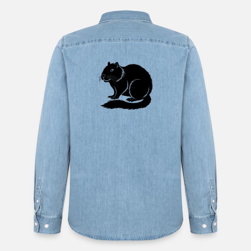 Biberkörper - Männer Jeanshemd Organic von Stanley/Stella - verwaschenes Hellblau