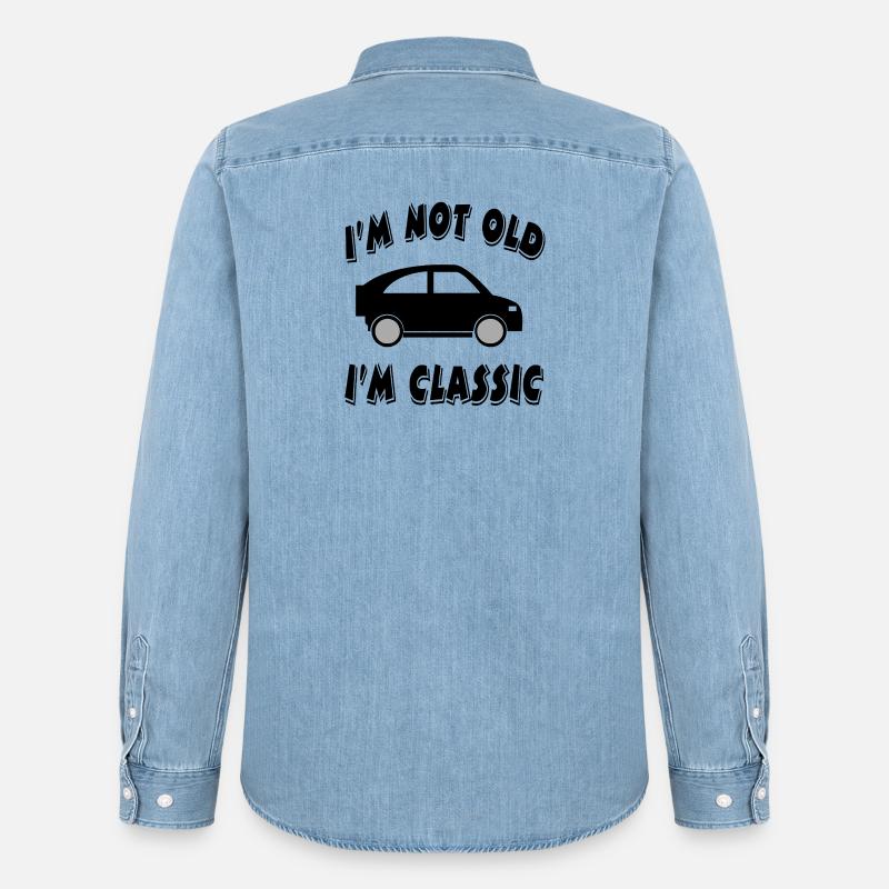 Auto - Männer Jeanshemd Organic von Stanley/Stella - verwaschenes Hellblau