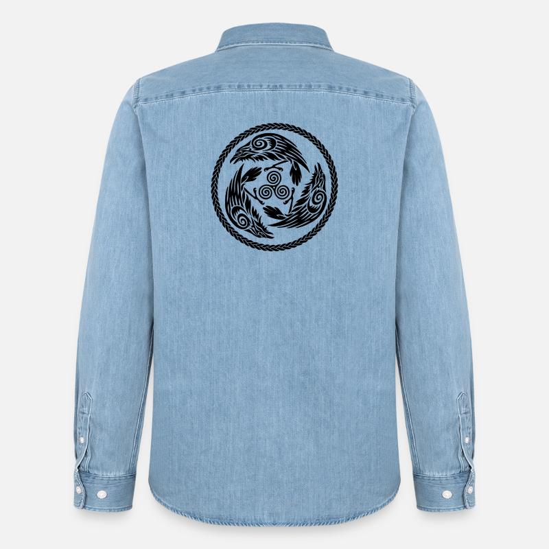 Morrigan - Camicia in denim uomo bio di Stanley/Stella - azzurro chiaro slavato