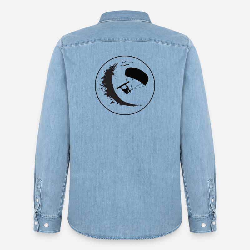 Wave Rider Eclipse - Männer Jeanshemd Organic von Stanley/Stella - verwaschenes Hellblau