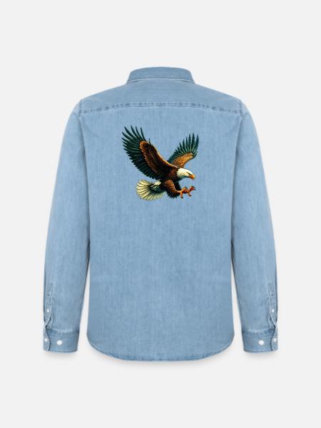 Aigle - Chemise en denim homme bio Stanley/Stella - bleu clair délavé