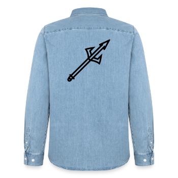 harpon - Chemise en denim homme bio Stanley/Stella - bleu clair délavé - Dos - AI Model Male 185 light (185cm)