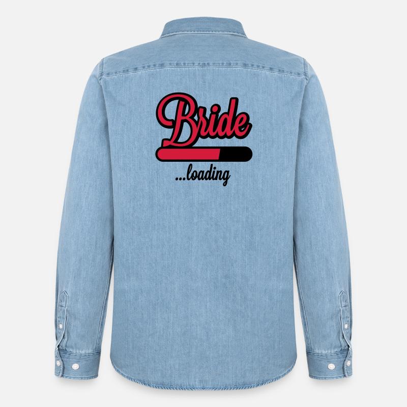 Bride loading - Männer Jeanshemd Organic von Stanley/Stella - verwaschenes Hellblau