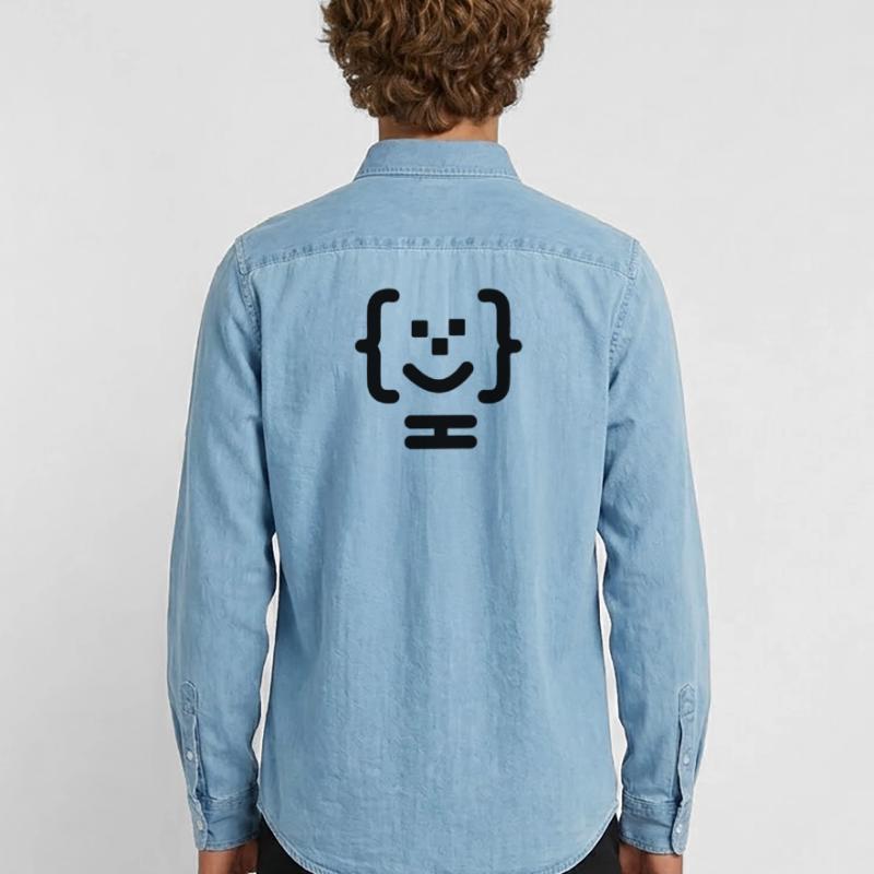 Code-Logo des Hauptprogrammierers Männer Jeanshemd Organic von Stanley/Stella