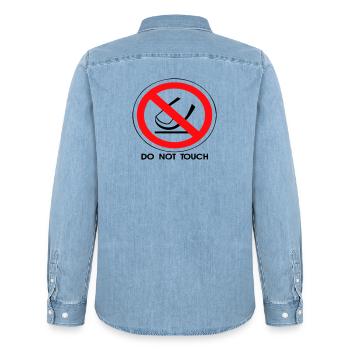 Do Not Touch - Chemise en denim homme bio Stanley/Stella - bleu clair délavé - Dos - AI Model Male 185 light (185cm)