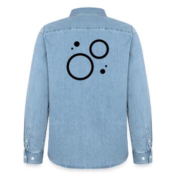gravité - Chemise en denim homme bio Stanley/Stella - bleu clair délavé - Dos - AI Model Male 185 light (185cm)