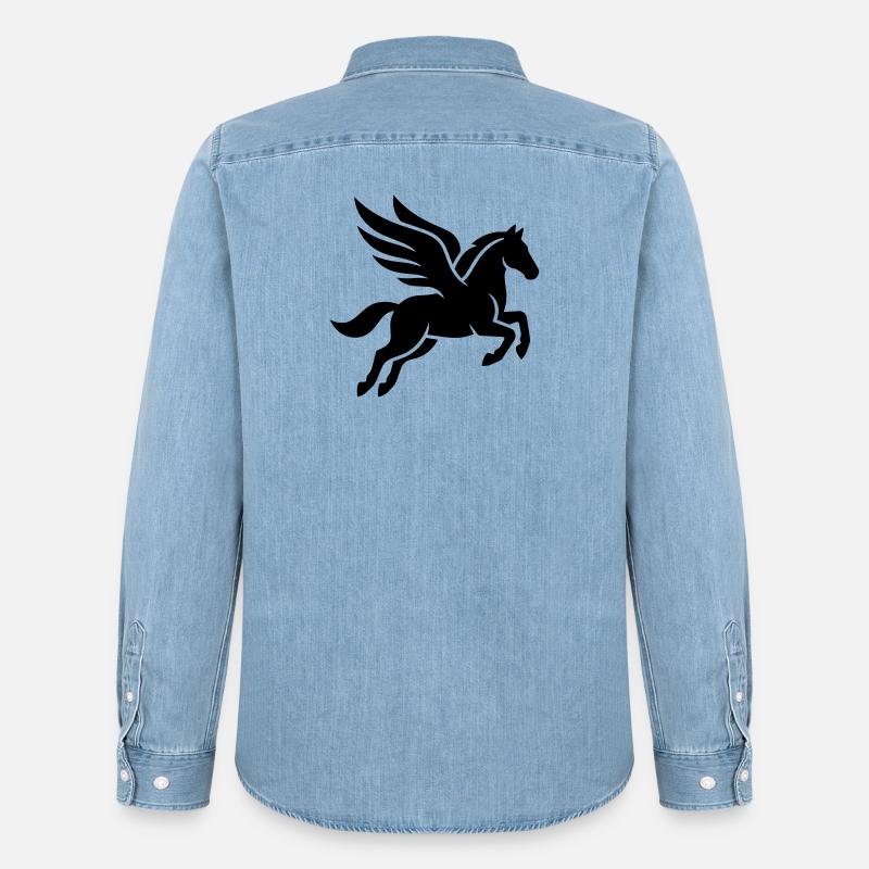 Pegasus - Männer Jeanshemd Organic von Stanley/Stella - verwaschenes Hellblau