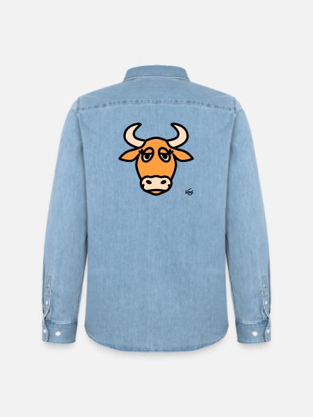 Taurus Large - Men’s Organic Denim Shirt by Stanley/Stella - light wash
