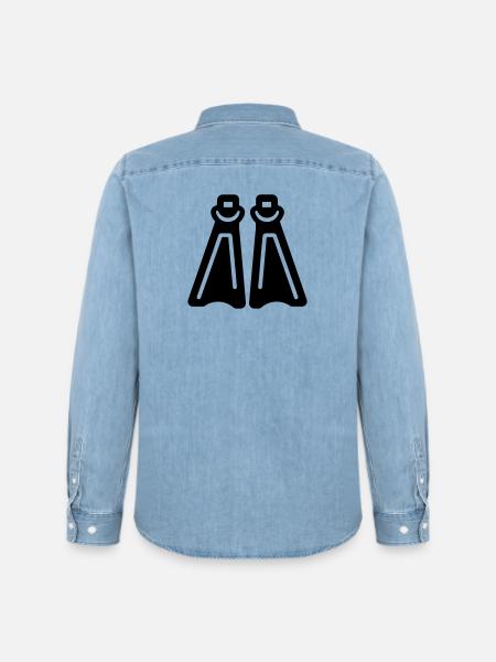 Tauchflossen - Männer Jeanshemd Organic von Stanley/Stella - verwaschenes Hellblau
