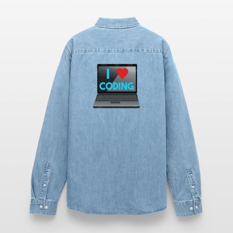 Programming, Programmer, Computer Scientist Men’s Organic Denim Shirt by Stanley/Stella
