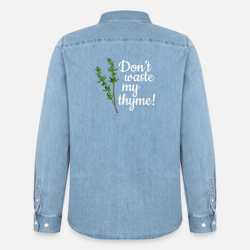 Don't Waste My Thyme - Männer Jeanshemd Organic von Stanley/Stella - verwaschenes Hellblau