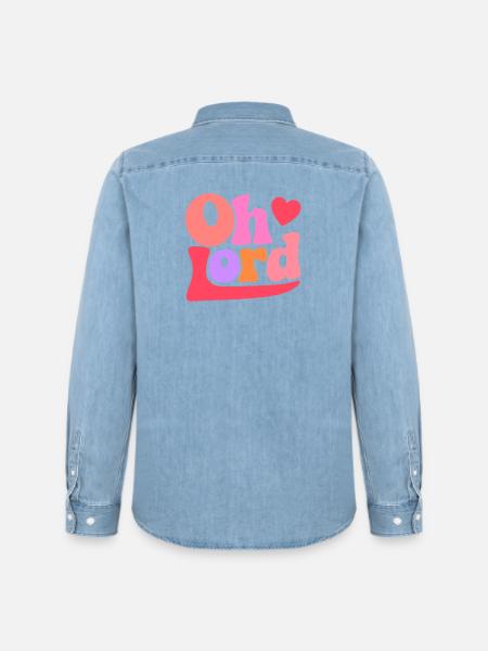 Seigneur - Chemise en denim homme bio Stanley/Stella - bleu clair délavé