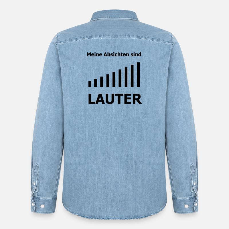 Lauter - Männer Jeanshemd Organic von Stanley/Stella - verwaschenes Hellblau