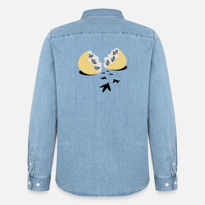 Prison Break - Männer Jeanshemd Organic von Stanley/Stella - verwaschenes Hellblau