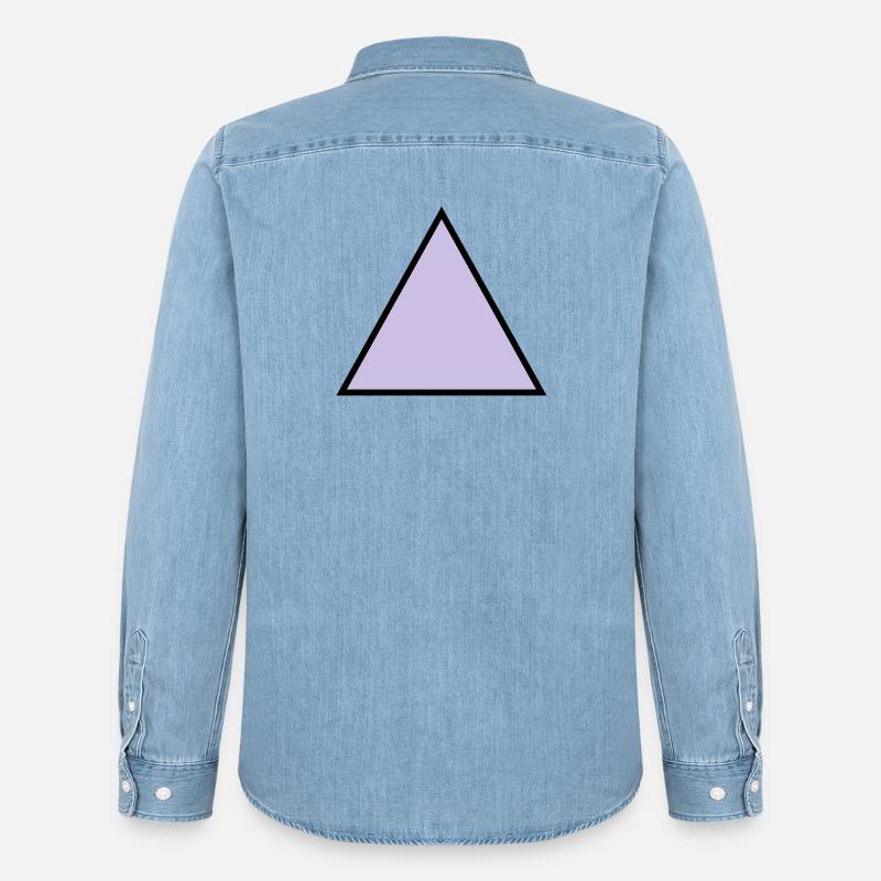 forme de triangle hippie triangle - Chemise en denim homme bio Stanley/Stella - bleu clair délavé
