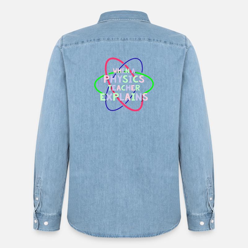 Physik Phyiker Physikstudent Physiklehrer - Männer Jeanshemd Organic von Stanley/Stella - verwaschenes Hellblau