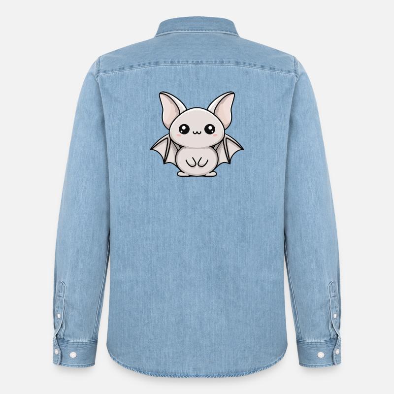pipistrello - Camicia in denim uomo bio di Stanley/Stella - azzurro chiaro slavato