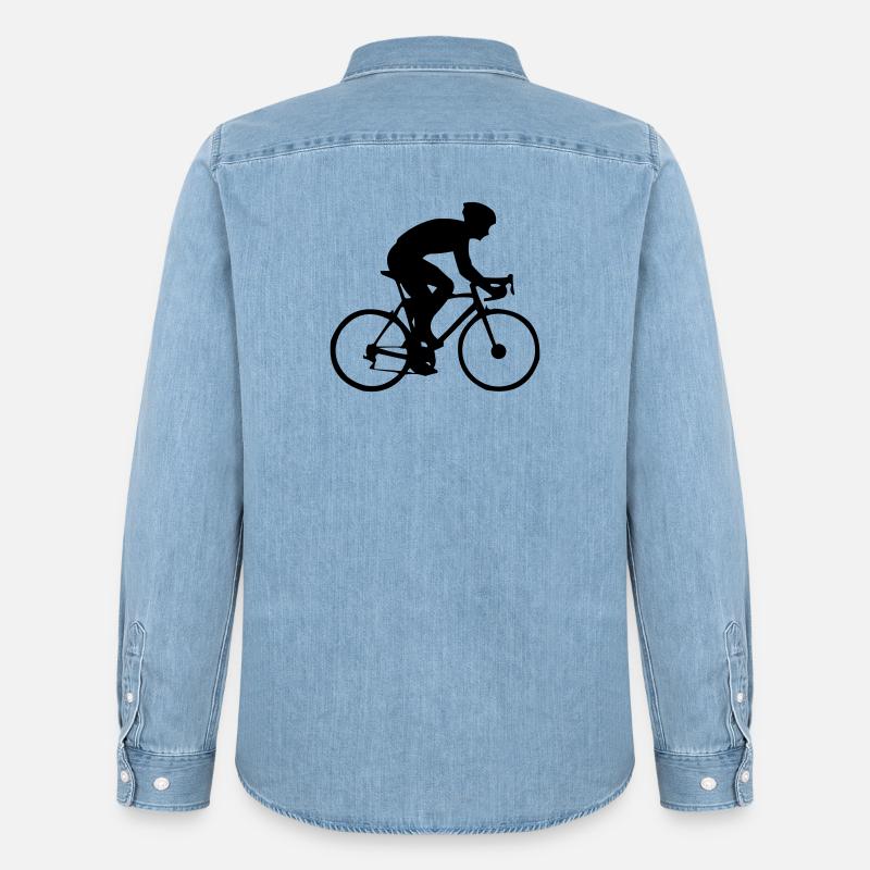Biker - Männer Jeanshemd Organic von Stanley/Stella - verwaschenes Hellblau