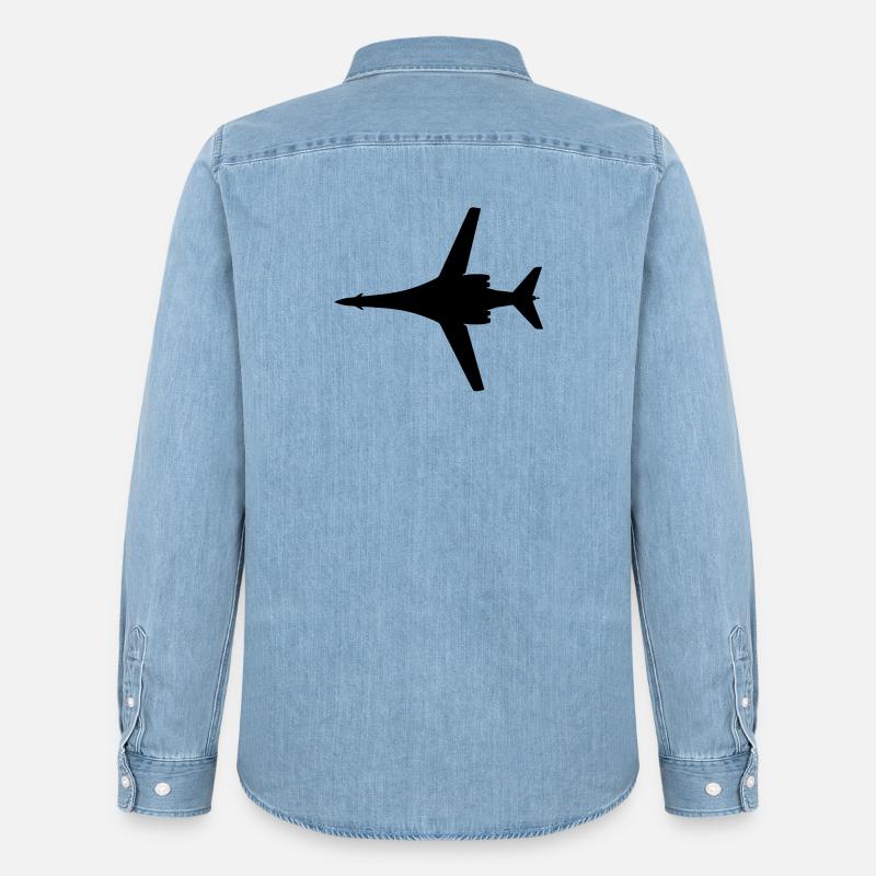 B-1B - Männer Jeanshemd Organic von Stanley/Stella - verwaschenes Hellblau