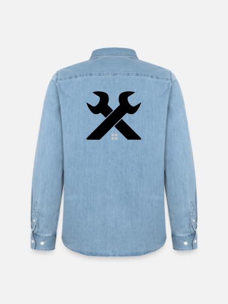 Home & Craft Logo – Wrench Crossed - Men’s Organic Denim Shirt by Stanley/Stella - light wash