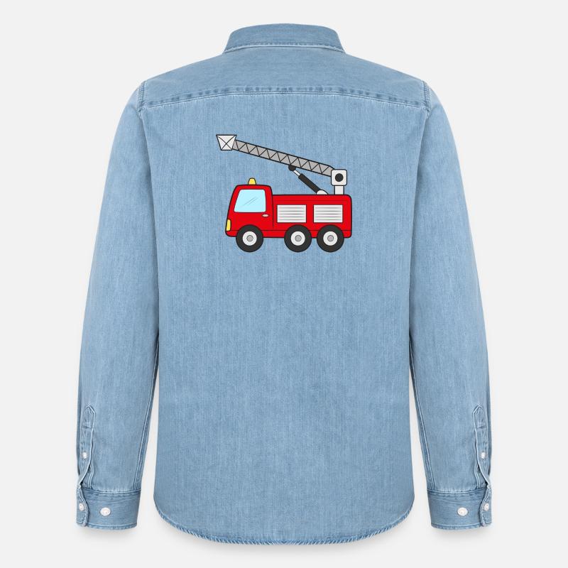 Fire engine Fire engine - Men’s Organic Denim Shirt by Stanley/Stella - light wash