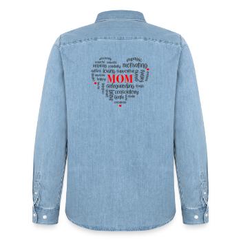 Beste Mama der Welt - Muttertagsshirt - englisch - Männer Jeanshemd Organic von Stanley/Stella - verwaschenes Hellblau - Hinten - AI Model Male 185 light (185cm)