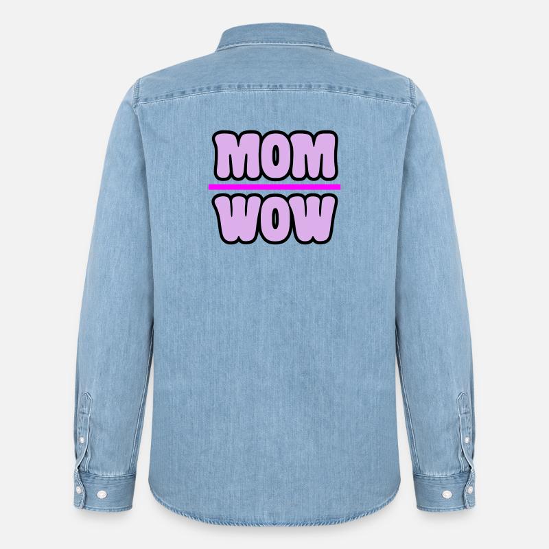 Mama - Männer Jeanshemd Organic von Stanley/Stella - verwaschenes Hellblau