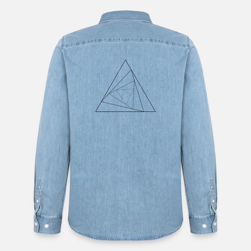 Triangular triangle - Men’s Organic Denim Shirt by Stanley/Stella - light wash