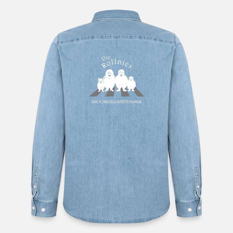 Die Rollnies - Männer Jeanshemd Organic von Stanley/Stella - verwaschenes Hellblau