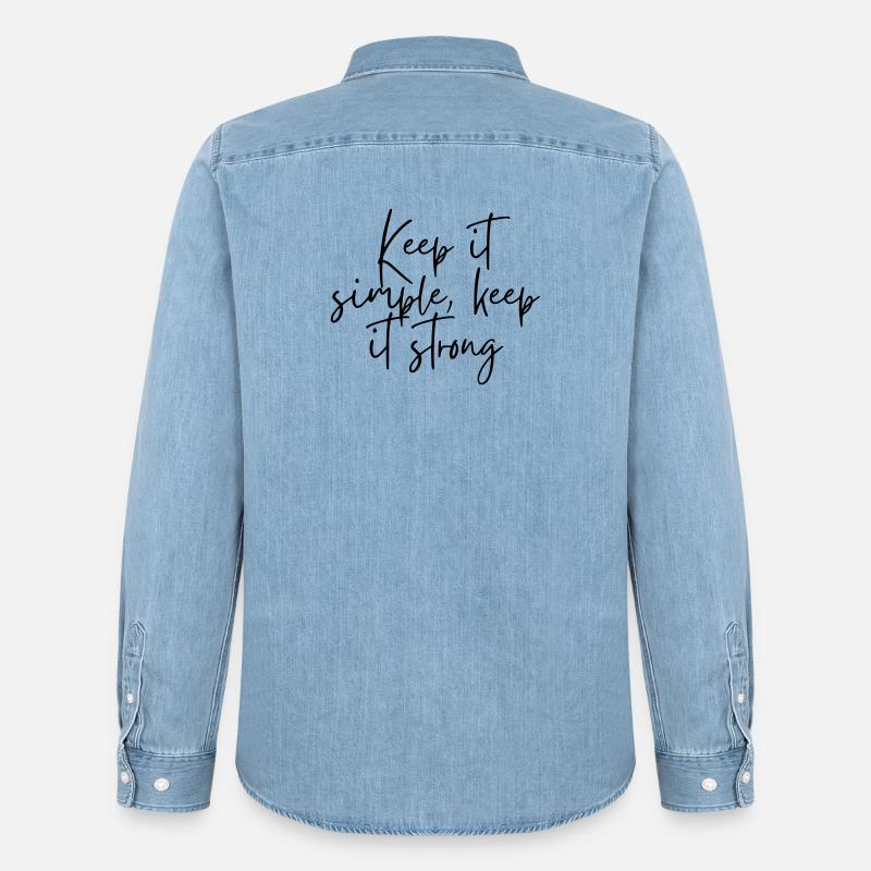 Keep it simple keep it strong - Männer Jeanshemd Organic von Stanley/Stella - verwaschenes Hellblau