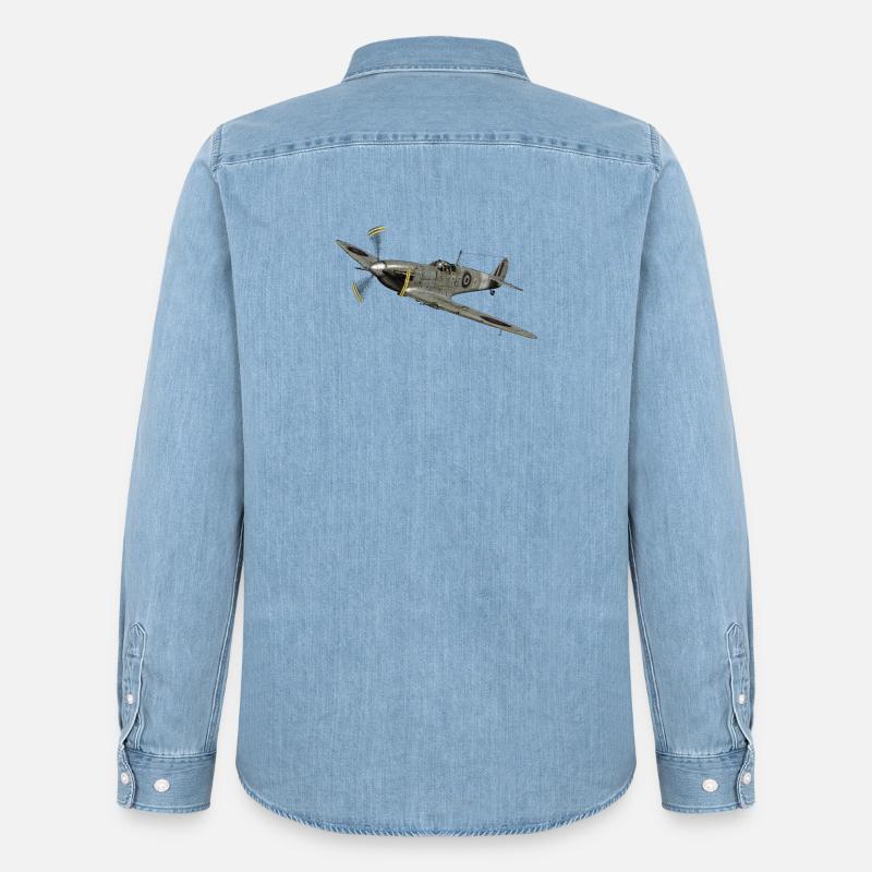 Spitfire - Männer Jeanshemd Organic von Stanley/Stella - verwaschenes Hellblau