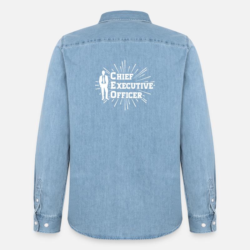 CEO - Chief Executive Officer - Men’s Organic Denim Shirt by Stanley/Stella - light wash