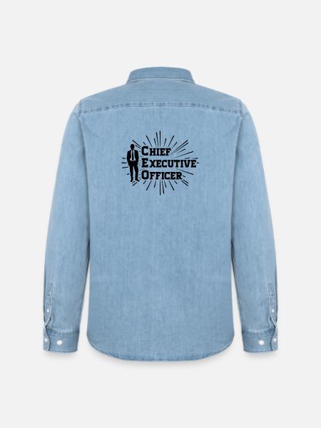 CEO - Chief Executive Officer - Men’s Organic Denim Shirt by Stanley/Stella - light wash