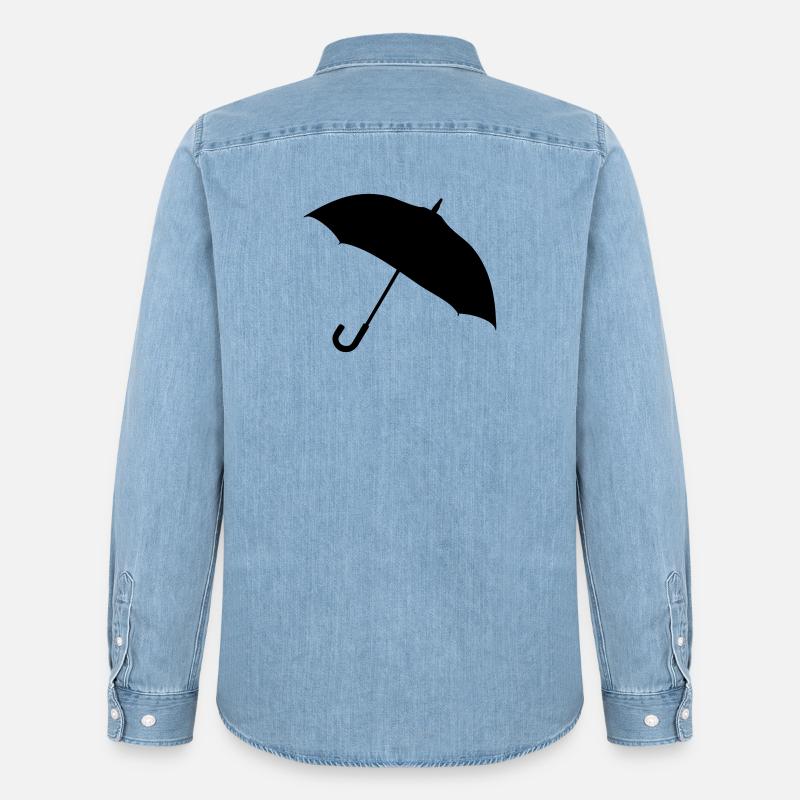 Ombrello classico Silhouette - Camicia in denim Stanley/Stella - azzurro chiaro slavato