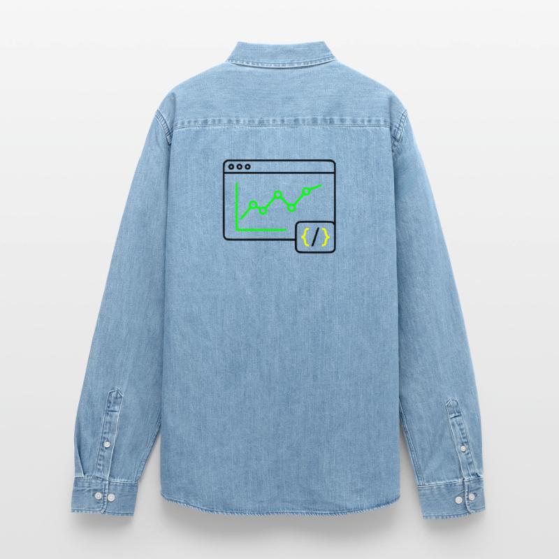 Web Analyse Chart Coding Browser Vektor Männer Jeanshemd Organic von Stanley/Stella