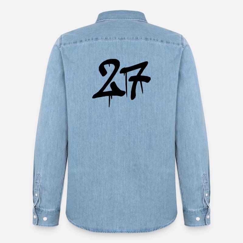 27 - Männer Jeanshemd Organic von Stanley/Stella - verwaschenes Hellblau