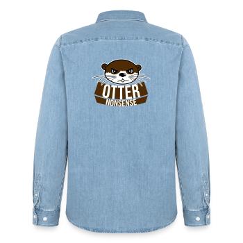 Otter Nonsense Lustig Wortspiel Otter Liebe Spruch - Männer Jeanshemd Organic von Stanley/Stella - verwaschenes Hellblau - Hinten - AI Model Male 185 light (185cm)