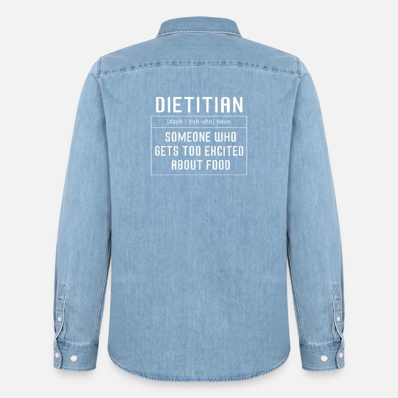 Diät Diätassistent Definition - Männer Jeanshemd Organic von Stanley/Stella - verwaschenes Hellblau